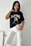 Women's California Printed Oversize T-Shirt – with Teddy Bear Figure - 2
