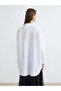 White Oversize Poplin Women's Shirt Tunic - 4