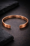 Men's and Women's Copper Bracelet with Pattern on the Top and Number Sequence on the Inside, Model Pure Copper Bracelet - 3