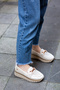 Ern03935 Genuine Leather Laser Printed Medium Buckle Casual Soft Shoes - 4