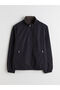 Black Standard Fit Stand Collar Men's Coat (S6) - 8