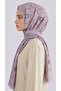 Lara Motif Patterned Cotton Shawl - Purple / Lila - 6