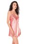 Women'S, Coral, Satin Nightgown - 2