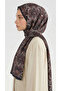 Lara Motif Patterned Cotton Shawl - Brown / Black - 5