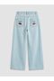 Wideleg Embroidered Girl's Jean Trousers - 2