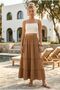 Light Brown Skirt Ruffled Scalloped Layered Casual Muslin Standard Woven Skirt 94 65 - 2