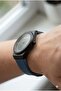Women's Wristwatch |   35mm Steel Case, Blue Leather Strap, Black Dial - 3