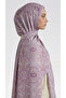 Lara Motif Patterned Cotton Shawl - Purple / Lila - 5