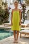 Yellow Strap Casual Muslin Woven Dress with Hidden Pockets and Adjustable Straps 105 55 - 2