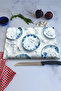 Chinese Porcelain and Floral Pattern Tempered Glass Cutting Board 30X40 cm Size Uv Printing - Bckt064