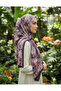 Müslüm, Floral Flower Patterned Wrinkled Shawl – Elegant, Non-Slip, Sweat-Resistant and Comfortable to Use 75 X 200 cm - 3