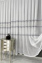 Ecru - Gray Appliqué Tulle 1 to 3 Dense Pleats - Non-Ironing Modern Living Room Curtain - 3