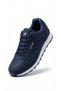 Men's Navy Blue White Sole Casual Sneaker Flexible Lightweight Sole Lace-Up Running Walking Sports Shoes - 3