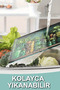 Green Glass Bottles and Succulent Plant Tempered Glass Cutting Board 30X40 cm Size Uv Printing - Bckt067 - 6