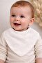 100% Cotton Muslin, Scalloped Fabric Bib and Pacifier Strap Set - 3
