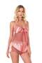 Women's coral fleece satin shorts set - 2