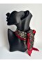 Pleated Patterned Square Scarf (50X50 cm) - 2