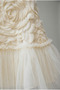 Girls' Cotton Ecru Rose Textured Tulle Dress - 2