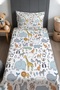 Animal Kingdom Patterned Bedspread and Pillowcase