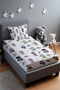 Heroic Friends Patterned Bedspread and Pillowcase - 2