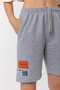 Unisex Örme Gri Melanj Şort - 5