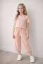Girl's Butterfly Embroidered Set, Cotton Summer Stylish and Comfortable 2-Piece Set