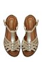 26S-378 6Fx Gold Women's Flat Sandals - 4