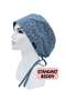 Standard Size 3-Piece Blue Bone Indigo Crispy Blue Flower Garden Blue Nazlı Flowers Surgical Bone - 4