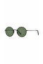 Extreme vintage round polarized black sunglasses green glass vintage 46.08 - 2