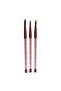Rose Gold Detailed Pointed Tip Nail Art Brush Set - 3 Pieces Nl-0633