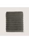 Waved 100% Cotton Face Towel 50X80 cm Anthracite
