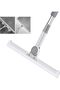 Silicone Floor Squeegee with Telescopic Handle, 180° Rotating Head, Multi-Surface