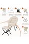 Lazy Chair with Ottoman, Modern Upholstered Accent Chair, Ergonomic Lounge Chair with Armrest - 5