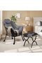 Lazy Chair with Ottoman, Modern Upholstered Accent Chair, Ergonomic Lounge Chair - 8
