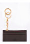 Coffee Color Shk136 Faux Leather, Zipper Closure, Five-Compartment Card Holder and Bag Charm - 3