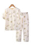 Boys 100% Cotton Muslin Pyjama Set with Geometric Print - 4