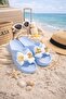 Women's Bow Detailed Teddy Bear Beach Slippers - Light Sole, Non-Slip, Daily Summer Beach Pool Slippers, Comfortable - 4