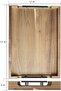 43cm Acacia Wood Serving Tray with Metal Handles - 5