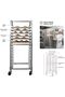 20 Tier Aluminum Bun Pan Rack - Lockable Wheels Mobile Cooling Trolley - 2