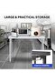 Folding Stainless Steel Table, 600 LBS Capacity Commercial Prep Workstation - 4