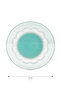 Turquoise Patterned Glass Plate Set of 4 21 cm - 5