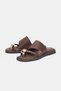Zenira Flat Sole Flip Flops with Gold Accessory Detail for Women - Brown - 5