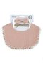 -Sophia Set of Baby Bib and Ribbon Headband - Nude - 2