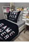 Quilted Play Game 4-Piece (100% Cotton 100X200 with Elastic Sheets) Single Bedspread Set - 3