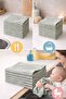 Set of 7 Green Multi-Purpose Bamboo Mini Towels - Baby, Kitchen and Cleaning Towels 20 X 20 cm - 3