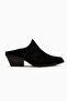 Lamai Genuine Leather Black Closed-Front Heeled Women's Slippers - 2