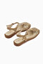 Kelly Genuine Leather Beige Suede Cage Detailed Belted Women's Sandals - 5