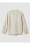 Striped Linen Blended Boy's Shirt - 3