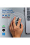 Flixi Bluetooth + 2.4GHz Wireless Mouse, 1600 DPI, Silent, Dual Dongles, Rechargeable - 2
