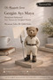 Traveler Bear Maya Note Holder & Photo Stand |   Decorative Desktop Organizer |   Hand Painted Figurine
